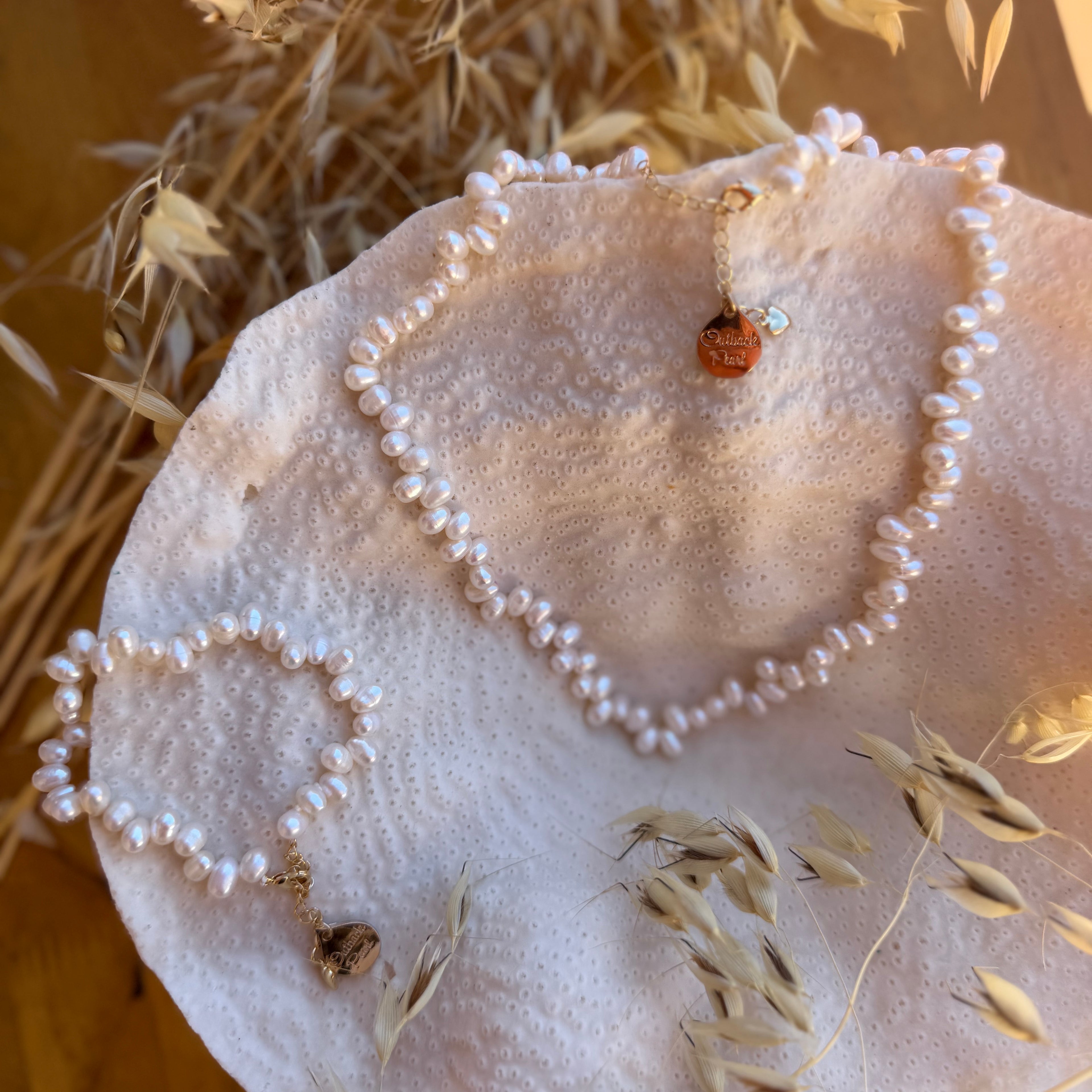 Scalloped Fresh Water Pearl Necklace