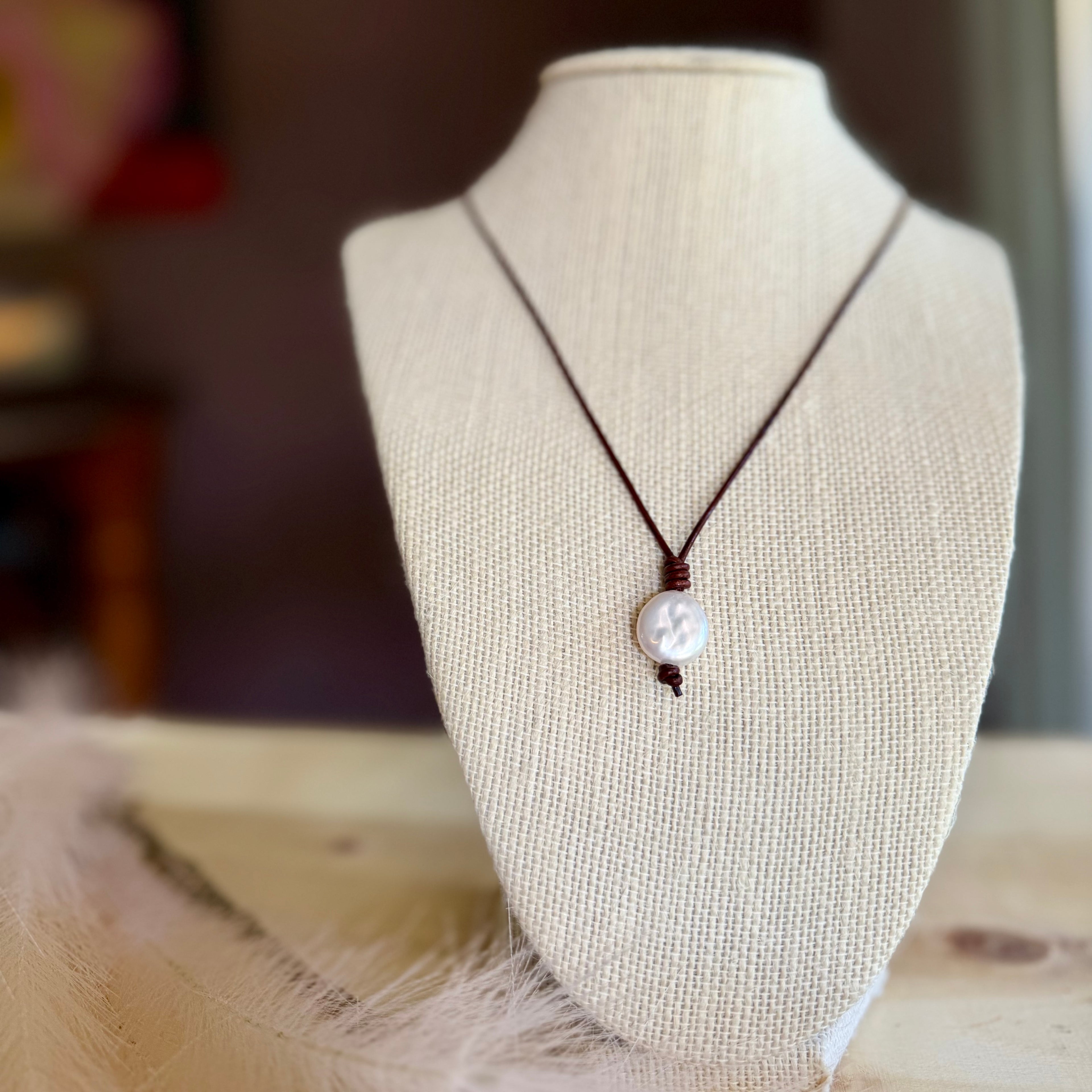 Single Long Pearl Necklace