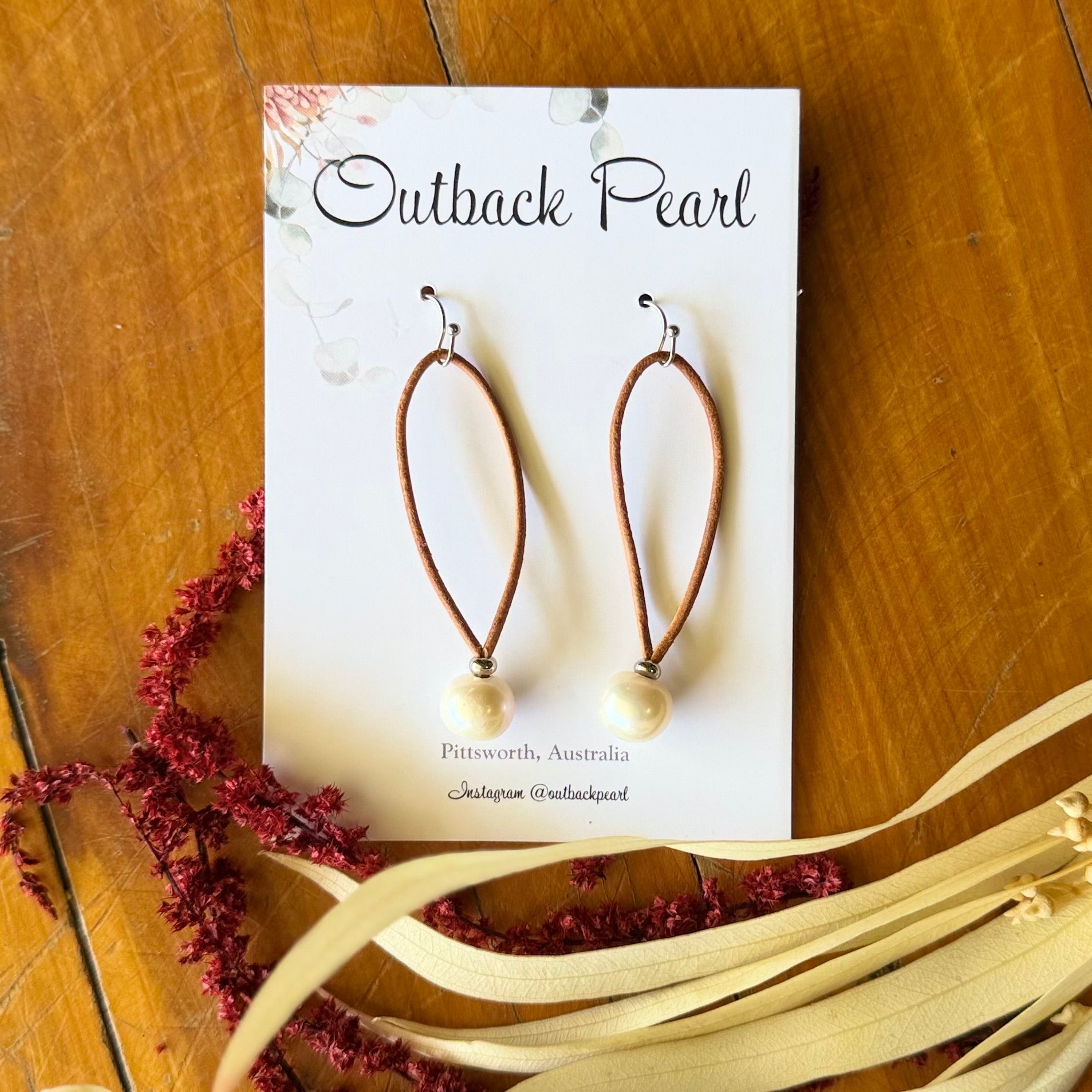 Leather drop Earrings