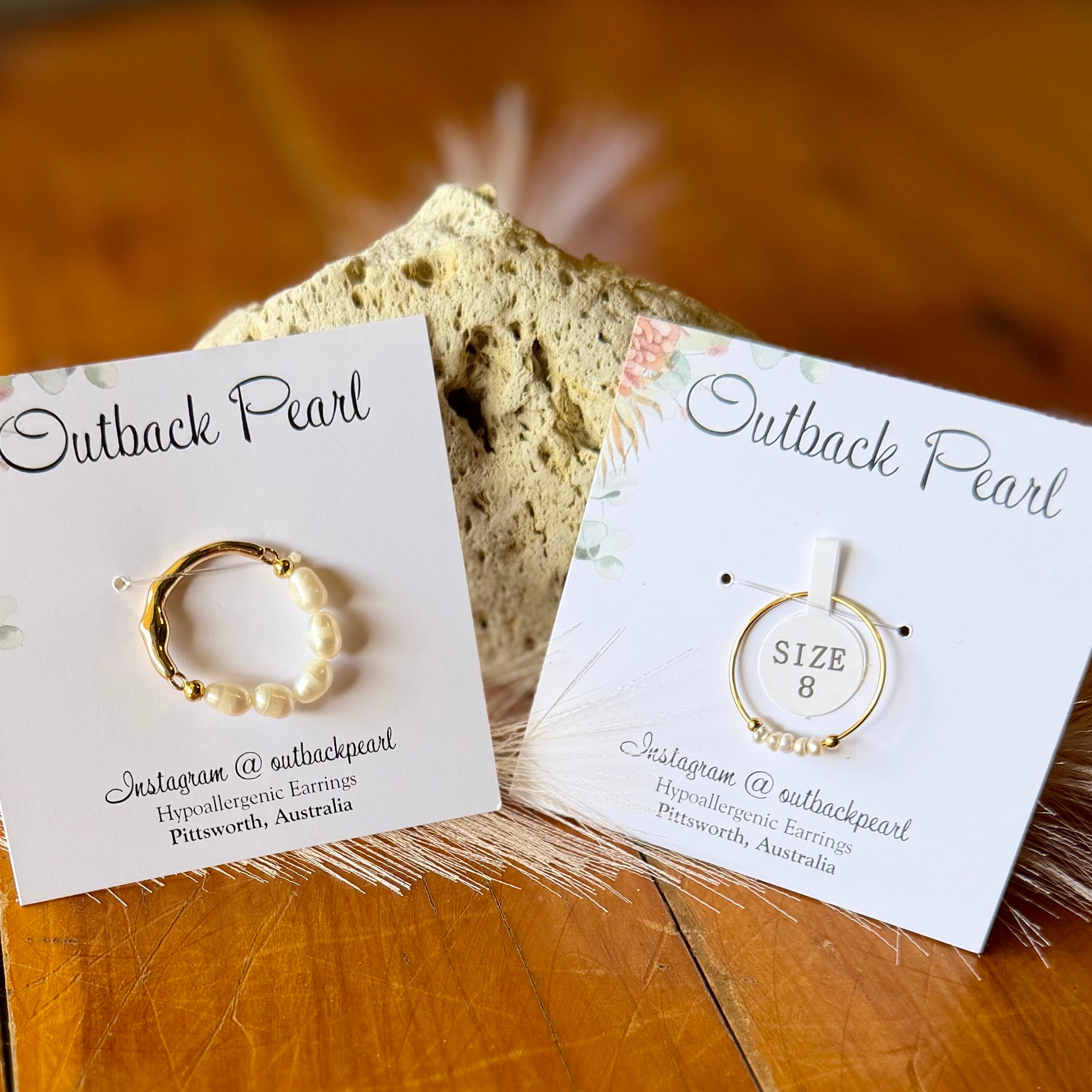 Rice Pearl Ring Adjustable