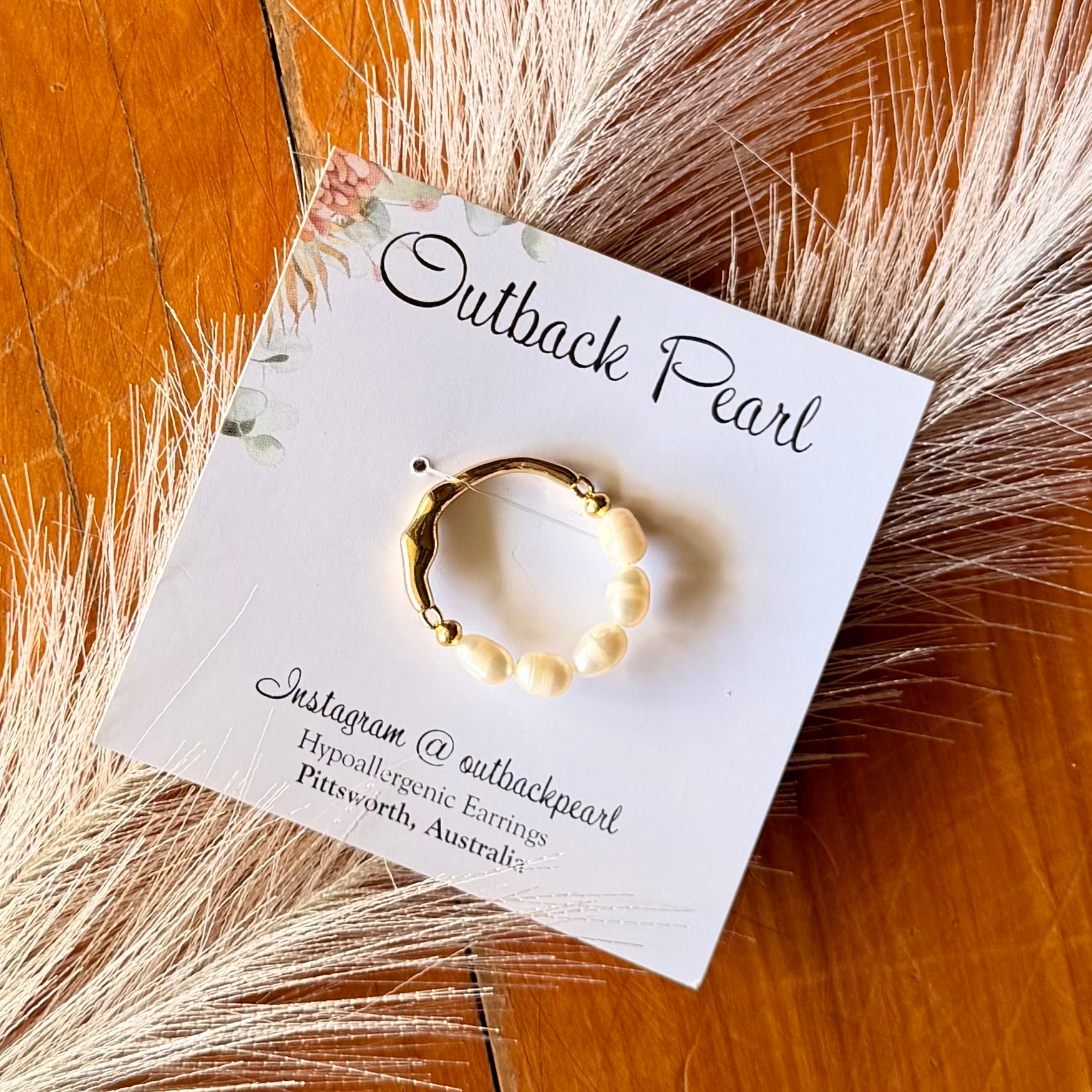 Rice Pearl Ring Adjustable