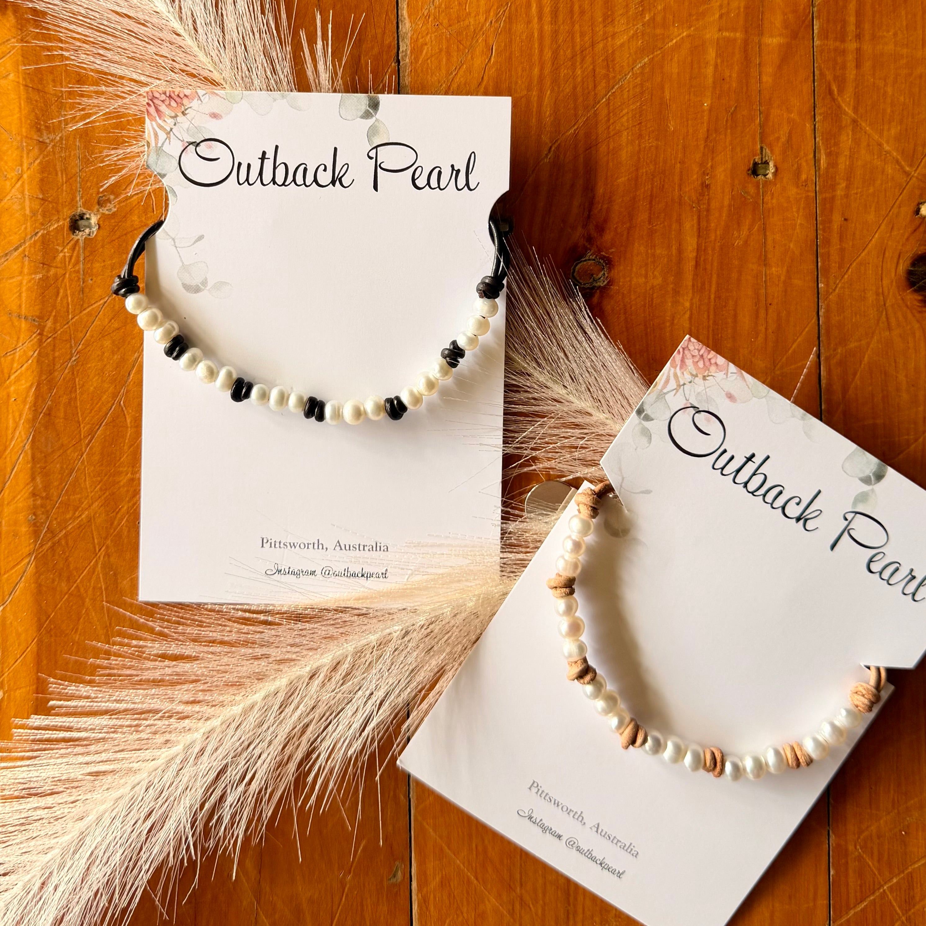 Fine Pearl Leather Bracelet